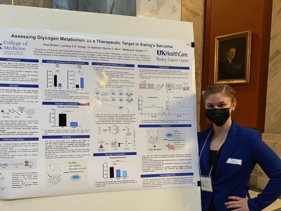 Kayli Bolton with research poster