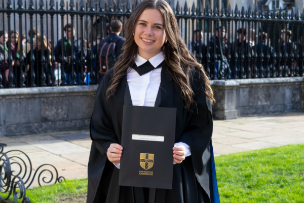 Gretchen Ruschman with degree from University of Cambridge