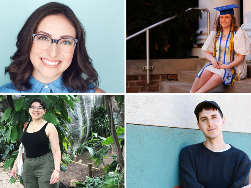Headshots of 4 Fulbright recipients