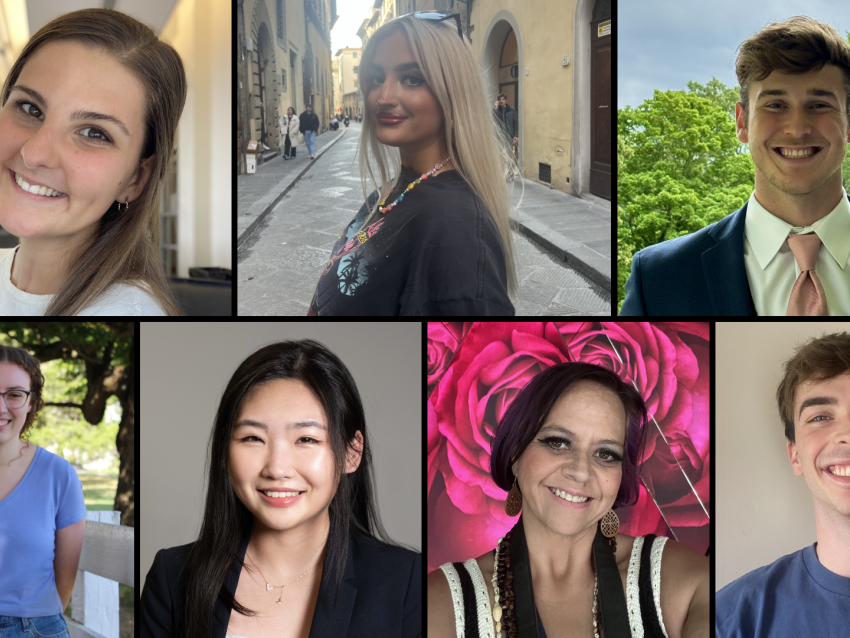 headshots of Sarah Barth, Isabella Butler, Joshua Cain, Danielle Ferriell, Rachel Hwang, Angelita Lazaro and Kauner Shacklette