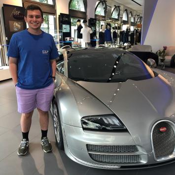 Jacob Concolino next to silver car